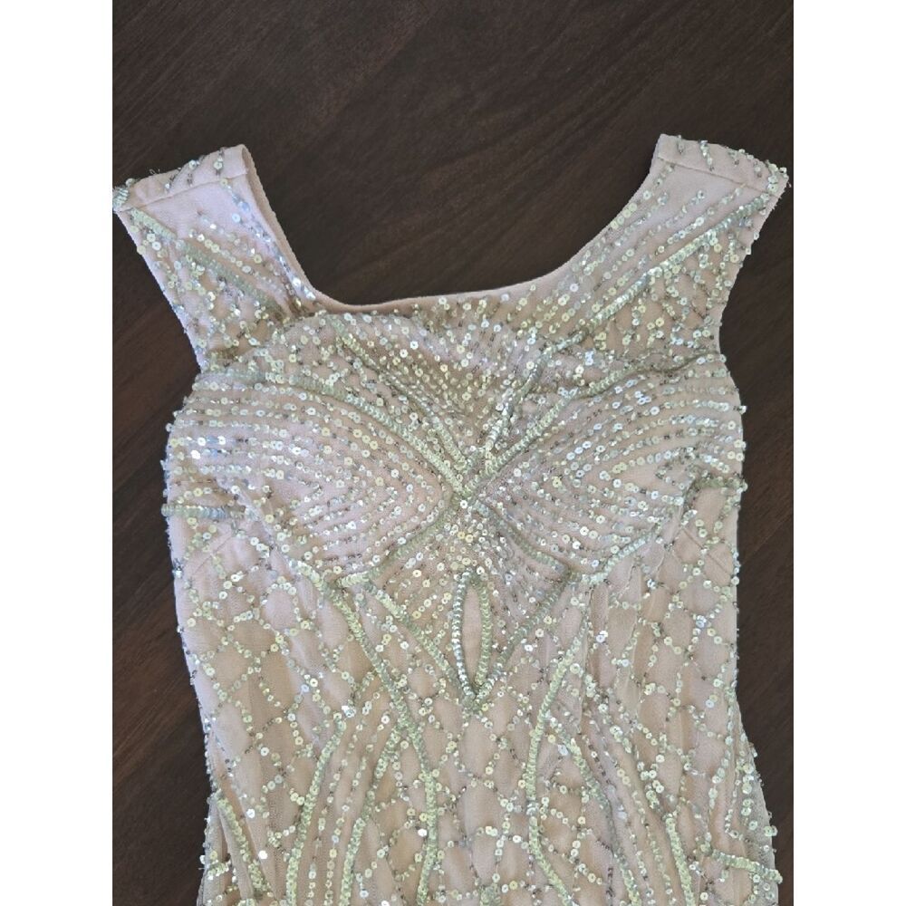 Adrianna Papell Blush Pink Sequin-Trim Dress - Picture 4 of 6